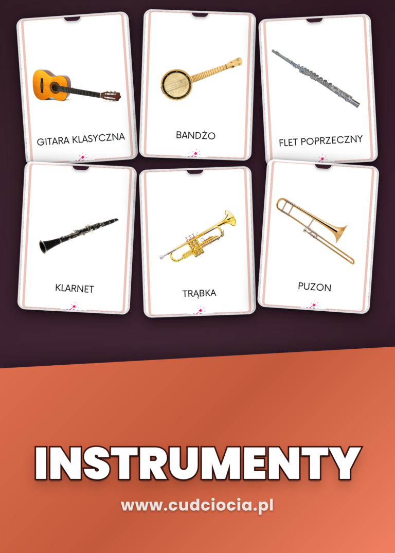 Instrumenty Muzyczne – Karty Dydaktyczne PL