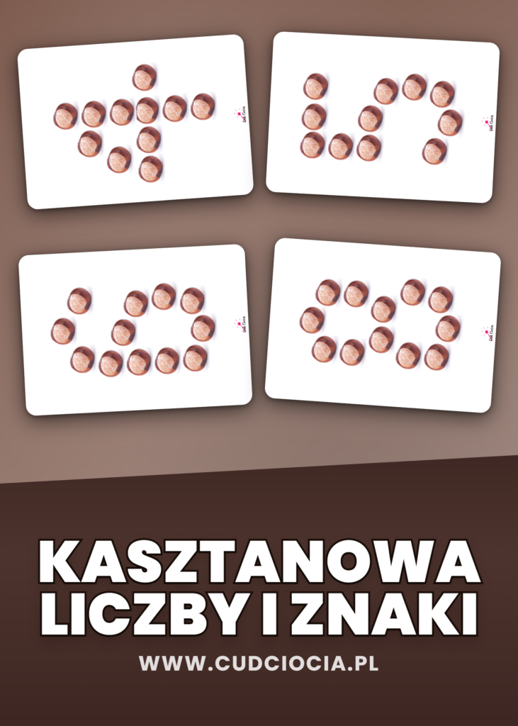 Cyfry do Druku z Kasztanow – Kasztanowa Matematyka 0–9 ze Znakami (PDF, 19 stron A4)