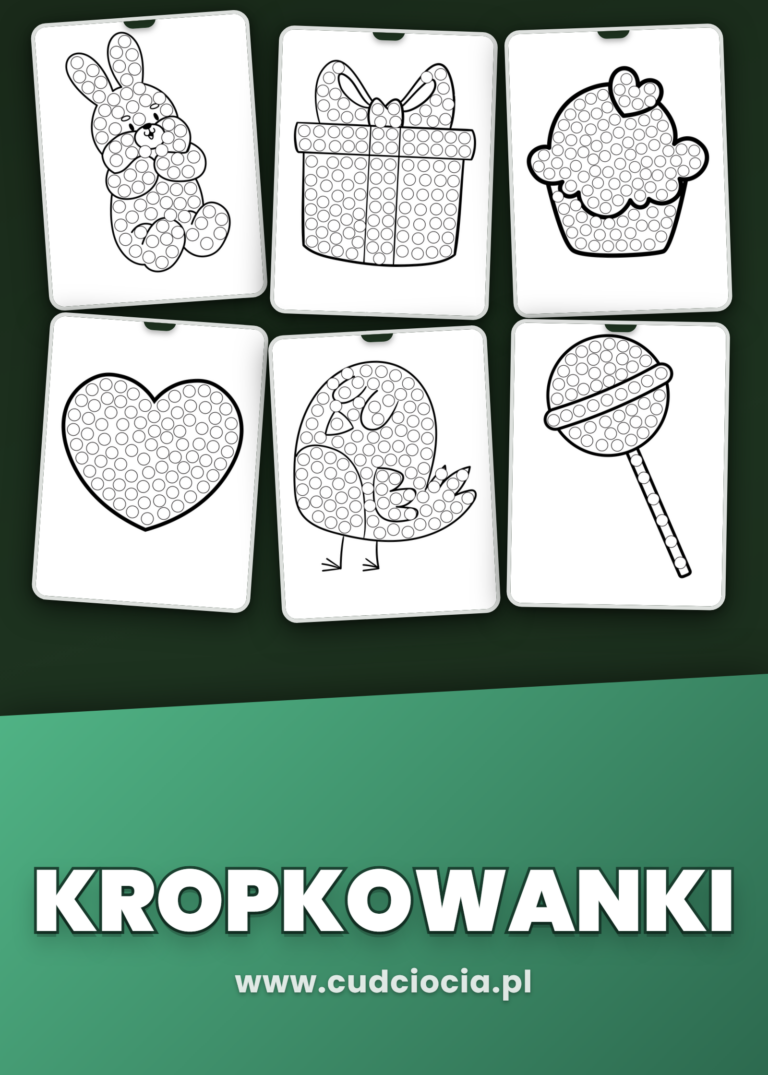 Kropkowanki Dla Maluchów — 20 Obrazków do Mazaków Kropkowych