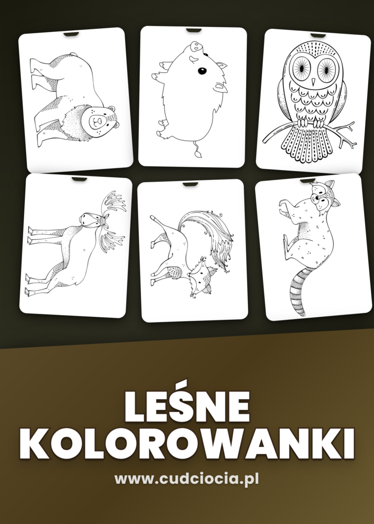 Kolorowanka Las – Leśne Zwierzęta i Rośliny
