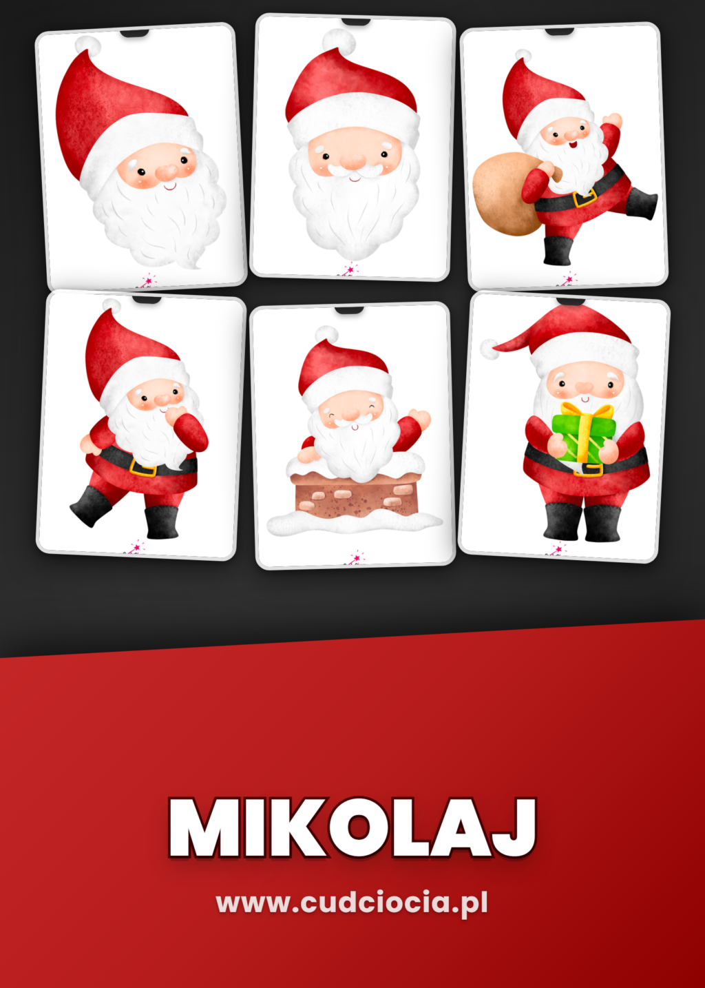 Mikołaj do Druku — Dekoracje Mikołajkowe na 6 Grudnia (50 stron)