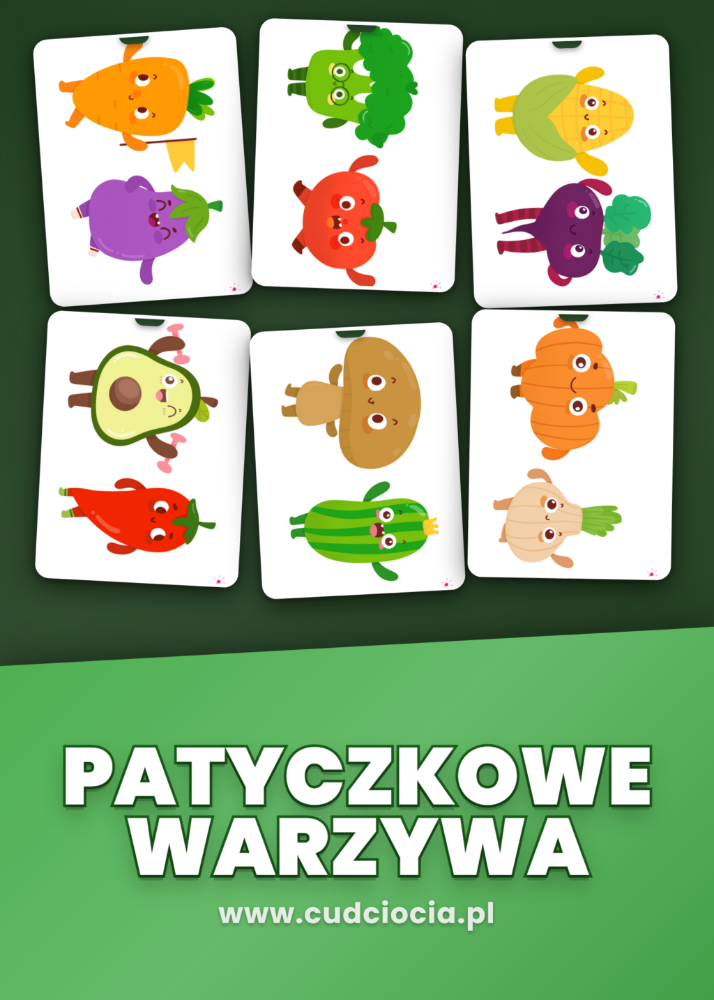 Patyczkowe Warzywa — 12 Kukiełek na Patyku do Teatrzyku