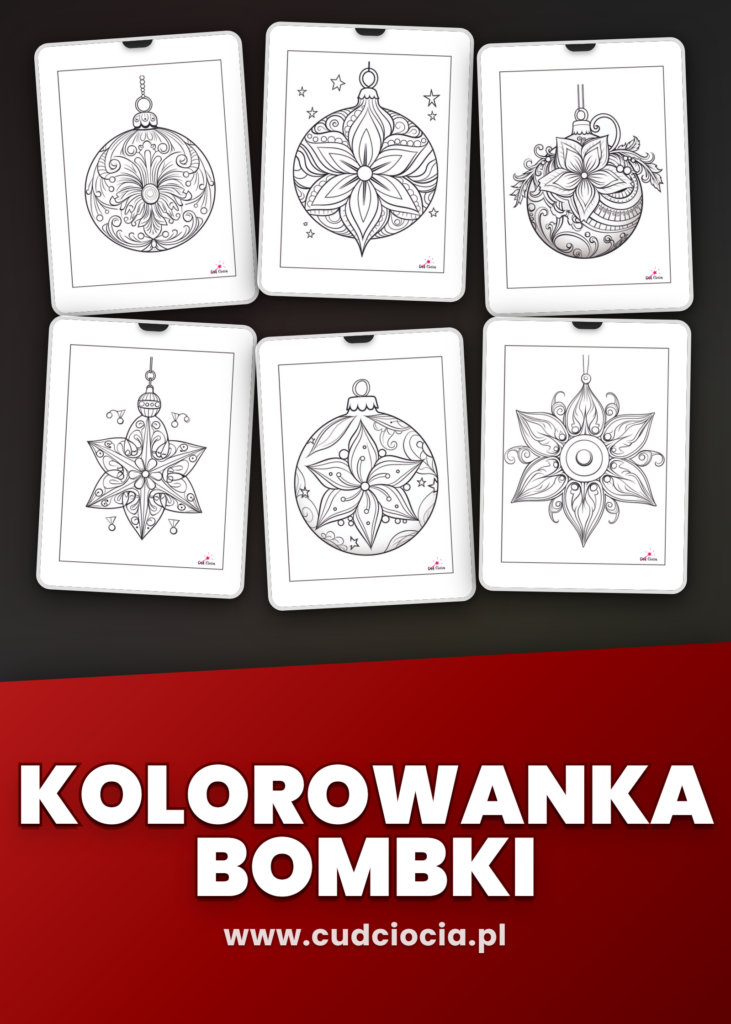 Świąteczna Kolorowanka Bombki — 30 Wzorów do Druku