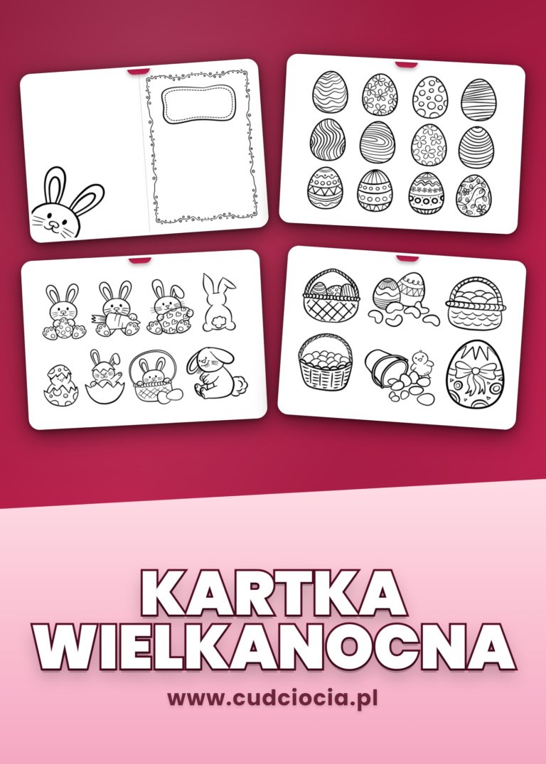 Kartka Wielkanocna do Druku ANG — 6 Szablonów + 7 Arkuszy