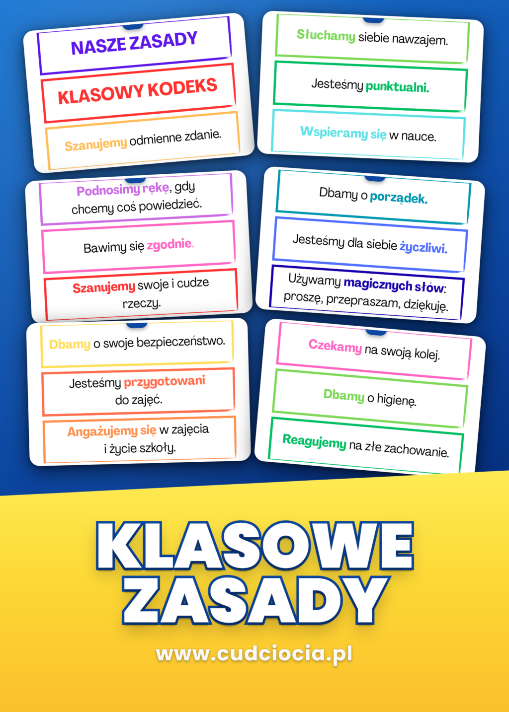 Klasowe Zasady – Kodeks Klasowy (Plansze Do Druku)