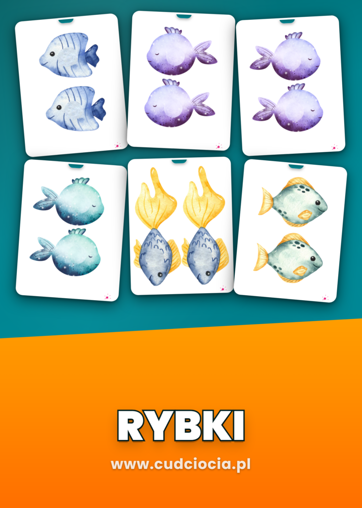 Rybki — NASZE URODZINY (Kalendarz Urodzin Przedszkole, Morska Paleta)