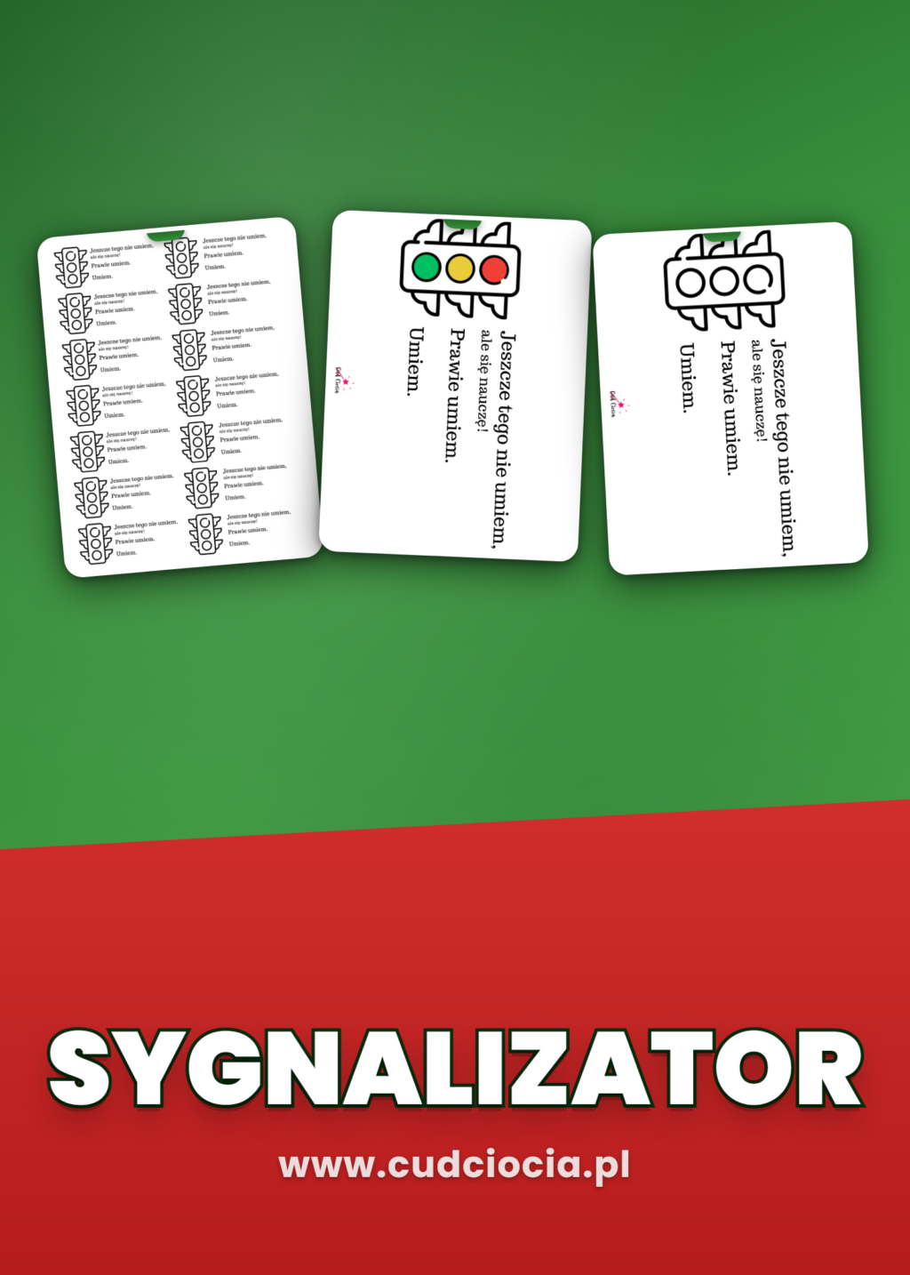 Sygnalizator do Samooceny — Wklejki, Plansza i Kolorowanka (PDF)