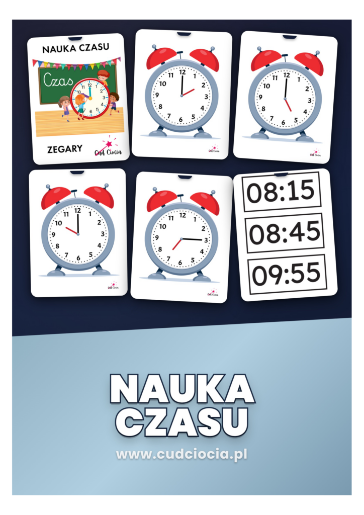 Nauka Czasu — Zegar do Druku (42 strony, PL+ANG)