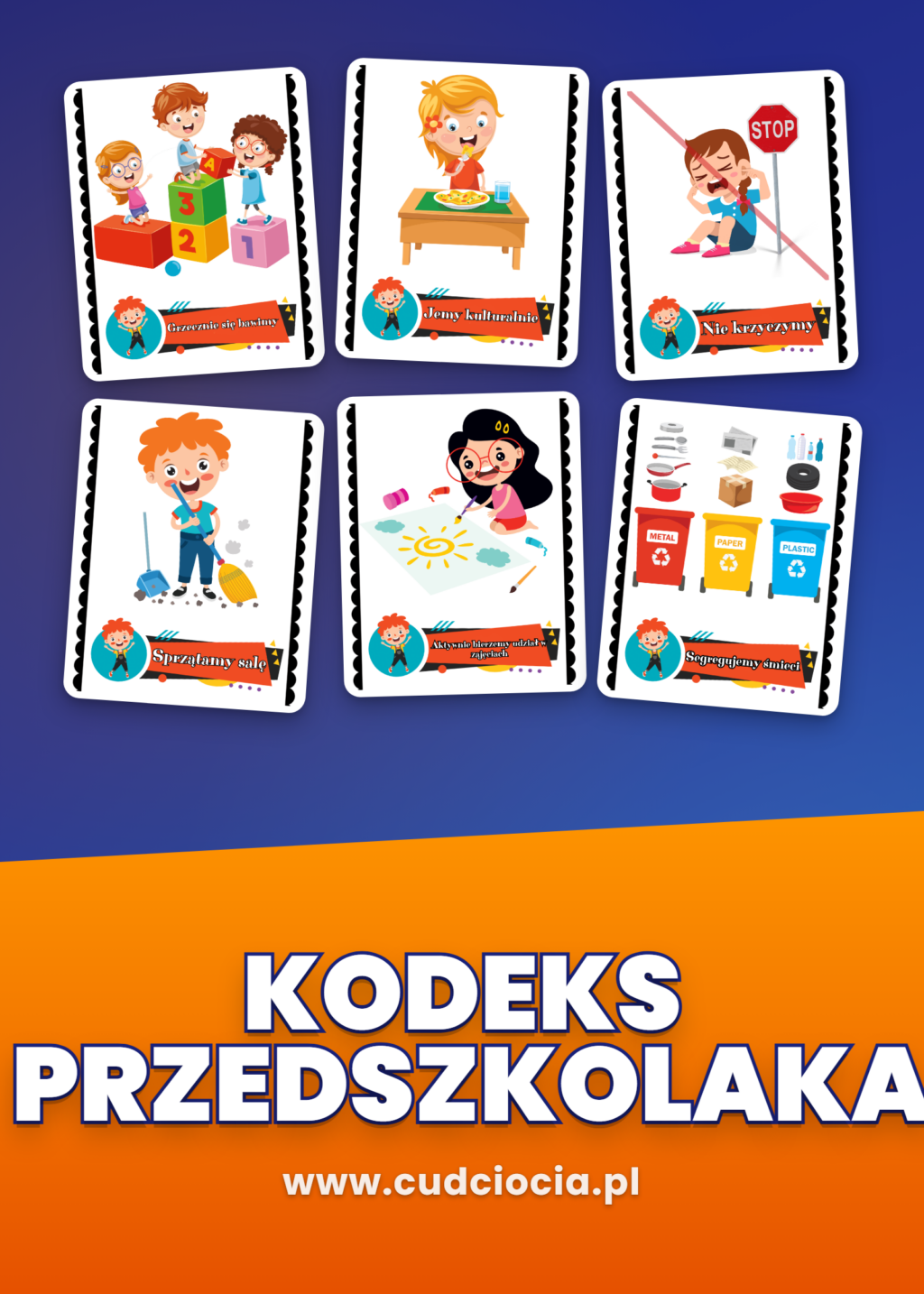 Kodeks Przedszkolaka - 33 Plansze z Zasadami (Do Druku)