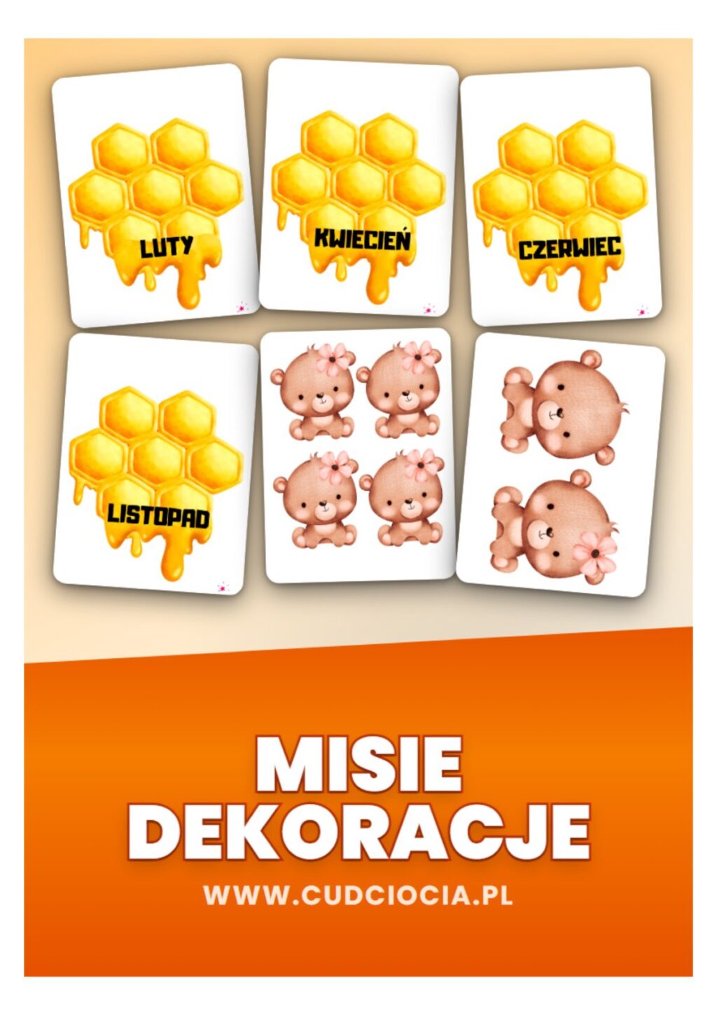 Kalendarz Urodzin Przedszkole — Misie z Plastrem Miodu (NASZE URODZINY)