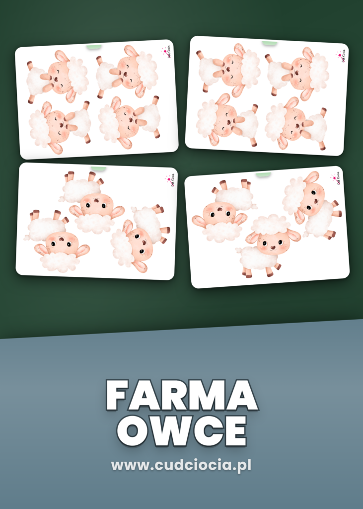 Nasze Urodziny Farma Owieczki/Baranki — Girlanda Urodzinowa do Druku Przedszkole