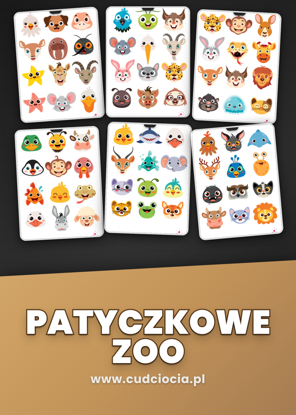 Patyczkowe Zoo — Kukiełki na Patyczkach do Druku (90 Zwierząt z Całego Świata)