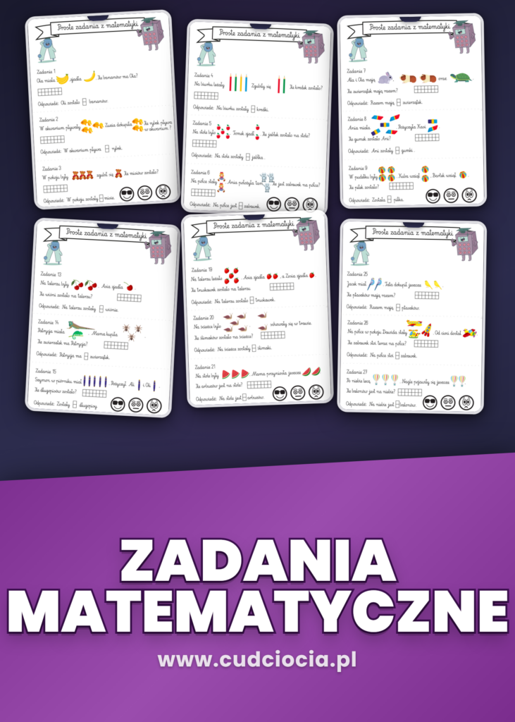 Zadania Matematyczne Klasa 1 — 30 Zadań Tekstowych w Zakresie 1–5 (PDF)