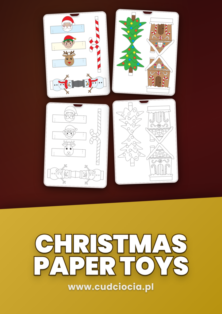 Papierowa Wioska Świąteczna — Christmas Paper Toys do Wycinania