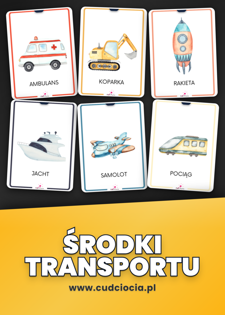 Środki Transportu — Karty Dydaktyczne
