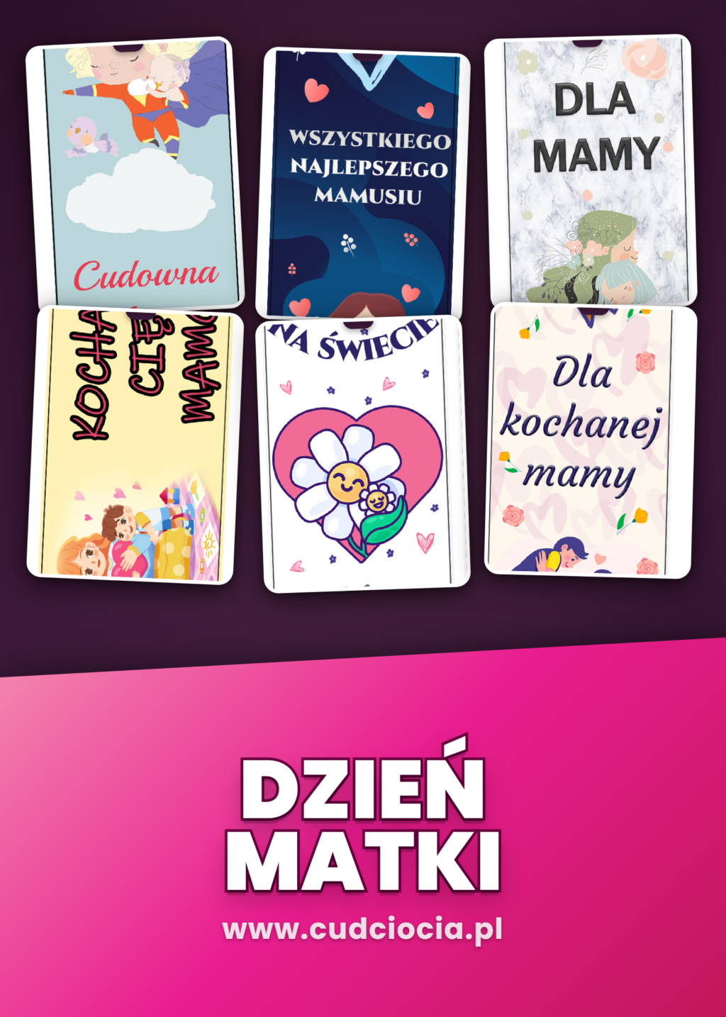 Zakładki na Dzień Matki – 20 wzorów do druku
